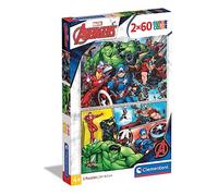 Clementoni - 21605 - Supercolor Puzzle for children - The Avengers - 2 x 60 Pieces Puzzle