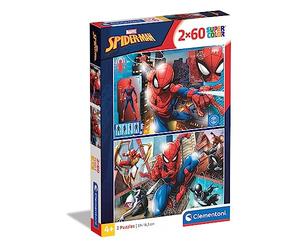 Clementoni - 21608 - Supercolur Puzzle for children - Spiderman - 2 x 60 Pieces Puzzle