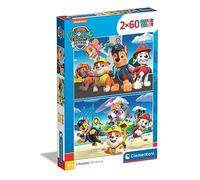 Clementoni - 21623 - Supercolor Puzzle - Paw Patrol - 2x60 Pieces, Jigsaw Puzzle For Kids Age 4, Puzzle Cartoon, Made In Italy