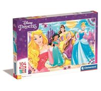 Clementoni - 23714 - Supercolor Puzzle - Princess puzzle for children - 104 Maxi Pieces - Disney
