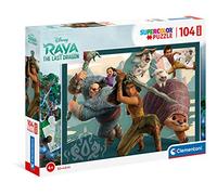 Clementoni - 23750 - Supercolor Puzzle - Disney Raya - 104 maxi pieces - Made in Italy - jigsaw puzzle children age 4 +