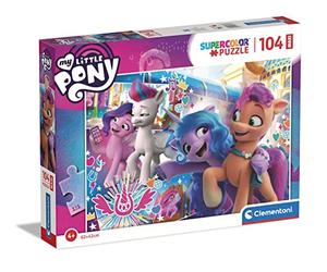 Clementoni - 23764 - Supercolor Puzzle My Little Pony - 104 Maxi Pieces - Jigsaw Puzzle For Kids Age 4