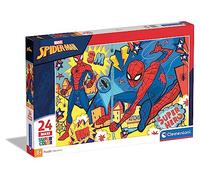 Clementoni 24216, Spider-Man Supercolor Maxi Puzzle for Children - 24 pieces, Ages 3 years Plus