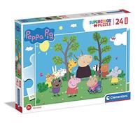 Clementoni - 24237 - Supercolor Puzzle - Peppa Pig - 24 Maxi Pieces, Jigsaw Puzzle For Kids Age 3, Puzzle Cartoon, Made In Italy