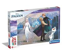 Clementoni - 24242 - Supercolor Puzzle - Disney Frozen - 24 Maxi Pieces, Jigsaw Puzzle For Kids Age 3, Puzzle Cartoon, Made In Italy