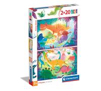 Clementoni - 24755 - Supercolor Puzzle for children-Dinosaur-2 x 20 (US IMPORT)