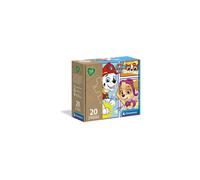 Clementoni 24782 Paw Patrol Play for Future 2 x 20 Pieces-Jigsaw Kids Age 3-100% Recycled Materials-Made in Italy, Cartoon Puzzles, Multicoloured