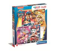 Clementoni - 24786 - Supercolor Age 3+ puzzle Paw Patrol The Movie - 2 x 20 pieces - jigsaw puzzles for kids age 3 - Made in Italy, cartoon puzzles