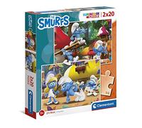 Clementoni 24789 The Smurfs Supercolor Puzzles, multicolour, Medium, 2X20 Pezzi