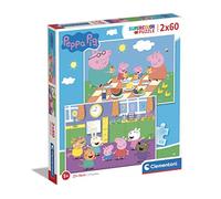 Clementoni 24793 Supercolor Peppa Pig-2 X 60-Piece Jigsaw Puzzle for Kids Age 5, Multicolored