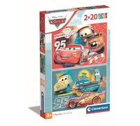 Clementoni Jigsaw Puzzle Disney Cars 2 Puzzle With 20 Pieces - Supercolor Puzzle For Children 3-5 Years, Cartoon, Disney, Gift For Boy/Girls, Puzzle For Kids, Made In Italy, 24808