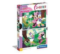 Clementoni 24815 Disney Minnie Mouse Jigsaw 2 60 Pieces-Supercolor Children 4-6 Years, Cartoon, Gift for Girls, Puzzle for Kids, Made in Italy, Multicolor