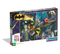 Clementoni - 25031 Supercolor 104 Pieces Children's Puzzle for Children 6+ Years, Illustration with Batman Comic Superhero, Gift Idea, Made in Italy, 37.8 x 27 cm, 25031
