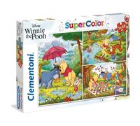 Clementoni 25232 25232-Supercolor Puzzle Winnie The Pooh-3x48 Pieces Disney, Multi-Coloured