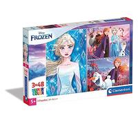 Clementoni - 25240 - Supercolor Puzzle - Disney Frozen 2-3 x 48 pieces - Made in Italy - jigsaw puzzle children age 4