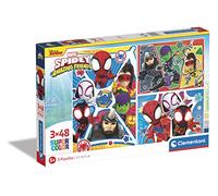 Clementoni - 25282 - Supercolor Puzzle - Marvel Spidey & His Amazing Friends - 3x48 Pieces, Jigsaw Puzzle For Kids Age 5, Puzzle Cartoon, Made In Italy