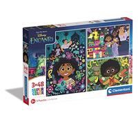 Clementoni - 25286 - Supercolor Puzzle - Disney Encanto - 3x48 Pieces, Jigsaw Puzzle For Kids Age 5, Puzzle Cartoon, Made In Italy