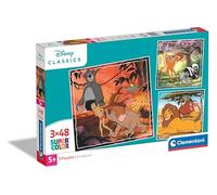 Clementoni - 25299 - Supercolor Puzzle - Disney Classics - 3x48 Pieces (3 Puzzles Included), Jigsaw Puzzle For Kids Age 5, Puzzle Cartoon, Made In Italy