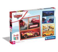 Clementoni - 25305 - Supercolor Puzzle - Disney Pixar Cars - 3x48 Pieces (3 Puzzles Included), Jigsaw Puzzle For Kids Age 5, Puzzle Cartoon, Made In Italy