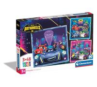 Clementoni 25307 Batwheels Jigsaw 3 48 Pieces-Supercolor Children 5-7 Years, Cartoon, Cars, Gift for Boy/Girls, Puzzle for Kids, Made in Italy, Multicolor