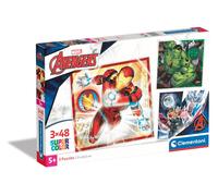 Clementoni 25315 The Avengers Marvel Jigsaw 3 48 Pieces-Supercolor Children 5-7