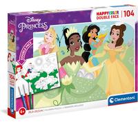 Clementoni 25714, Princess Double Face Supercolor Puzzle for Children - 104 Piec