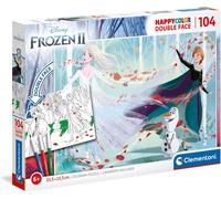 Clementoni 25716, Frozen 2 Double Face Supercolor Puzzle for Children - 104 Piec