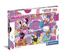 Clementoni 25735 Disney Minnie Supercolor Minnie-104 Pieces-Jigsaw Puzzle for Kids Age 6, Multicolor, Medium