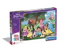 Clementoni - 25743 - Supercolor Puzzle - Disney Princess - 104 Pieces, Jigsaw Puzzle For Kids Age 6, Puzzle Cartoon, Made In Italy