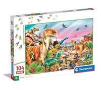 Clementoni - Supercolor Land of Dinosaurs-104 stukjes kinderen 6 jaar, puzzel di