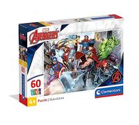 26112 Los Vengadores Avengers Marvel 60pcs Puzzle Supercolor Avengers-60 Pieces-Jigsaw Kids Age 5, Multicolor, Medium