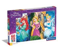 Clementoni-26416-Supercolor Puzzle for children-Princess-60 Maxi Pieces-Disney, ages 4 years plus
