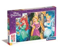 Clementoni-26416-Supercolor Puzzle for children-Princess-60 Maxi Pieces-Disney, ages 4 years plus