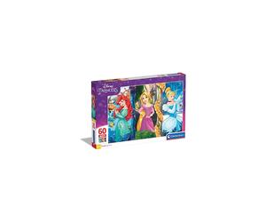 Clementoni-26416-Supercolor Puzzle for children-Princess-60 Maxi Pieces-Disney, ages 4 years plus