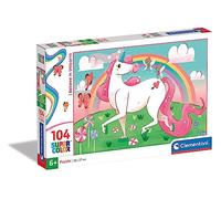 Clementoni - 27109 - Supercolor Unicorn Brilliant - Puzzle for children - 104 p