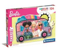 Clementoni 27162 Barbie Supercolor Shaped Barbie-104 Pieces-Jigsaw Puzzle for Kids Age 6-Made in Italy