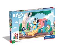 Clementoni - 27171 - Supercolor Puzzle Bluey - 104 Pieces - Jigsaw Puzzle For Kids Age 6 - Made In Italy