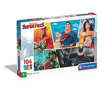 Clementoni 27172 Supercolor DC Superpets Puzzle, 104 Pieces, from 6 Years, Colourful Children's Puzzle with Special Luminosity and Colour Intensity, Skill Game for Children, Multicoloured