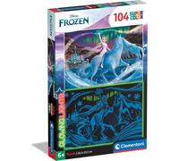 Clementoni 27548 Lights Collection-Disney Frozen 2, Glow in The dark-104 Pieces-