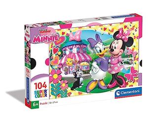 Clementoni 27982 Minnie Happy Helpers -Supercolor Puzzle for children -104 Pieces