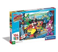 Clementoni - 27984 - Supercolor Puzzle for children- Mickey and the Roadster Racers - 104 Pieces - Disney