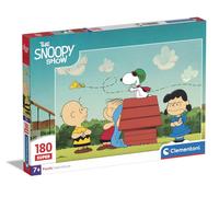 Clementoni - 29065 - Supercolor Puzzle - Peanuts - 180 Pieces, Jigsaw Puzzle For Kids Age 7, Puzzle Cartoon, Made In Italy