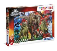Clementoni 29106, Jurassic World Supercolor Puzzle for Children - 180 Pieces, Ag