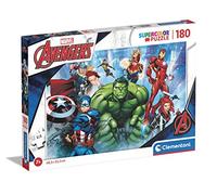 Clementoni - 29778 - Supercolor Puzzle Marvel Avengers - 180 Pieces - Jigsaw Puzzle For Kids Age 7