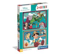 Clementoni - Children's Puzzle 2 x 60 Pieces Supercolour for Children 4+ Years Disney Classic Illustration Gift Idea Made in Italy 27 x 19 cm 24823