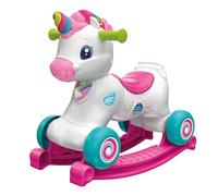 Clementoni- 3-in-1 Rocking Unicorn: Ride-on, Walker & Activity Toys with Music, Songs & Educational Content For Toddlers (12+ Months)
