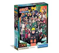 Clementoni - 31748 Jigsaw Puzzle 1500 Pieces for Adults and Teenagers, Naruto Illustration with Poster Included, from the Anime and Manga Series, Compact Box, Gift Idea for Men and Women, Made in
