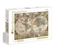 Clementoni 33531.2 Autre Clementoni-33531- Collection-Old Map-3000 Pieces, Multicoloured