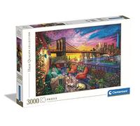 Clementoni - 33552 collection Manhattan Balcony Sunset - Jigsaw Puzzle 3000 Pieces, Jigsaw Puzzle For Adults - Made In Italy