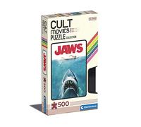 Clementoni 35111 Cult Movies Jaws 500 Pieces, Made in Italy, Jigsaw Puzzle for Adults, Multicolor, Medium